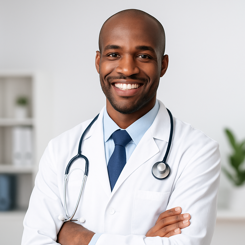 Médecin souriant
